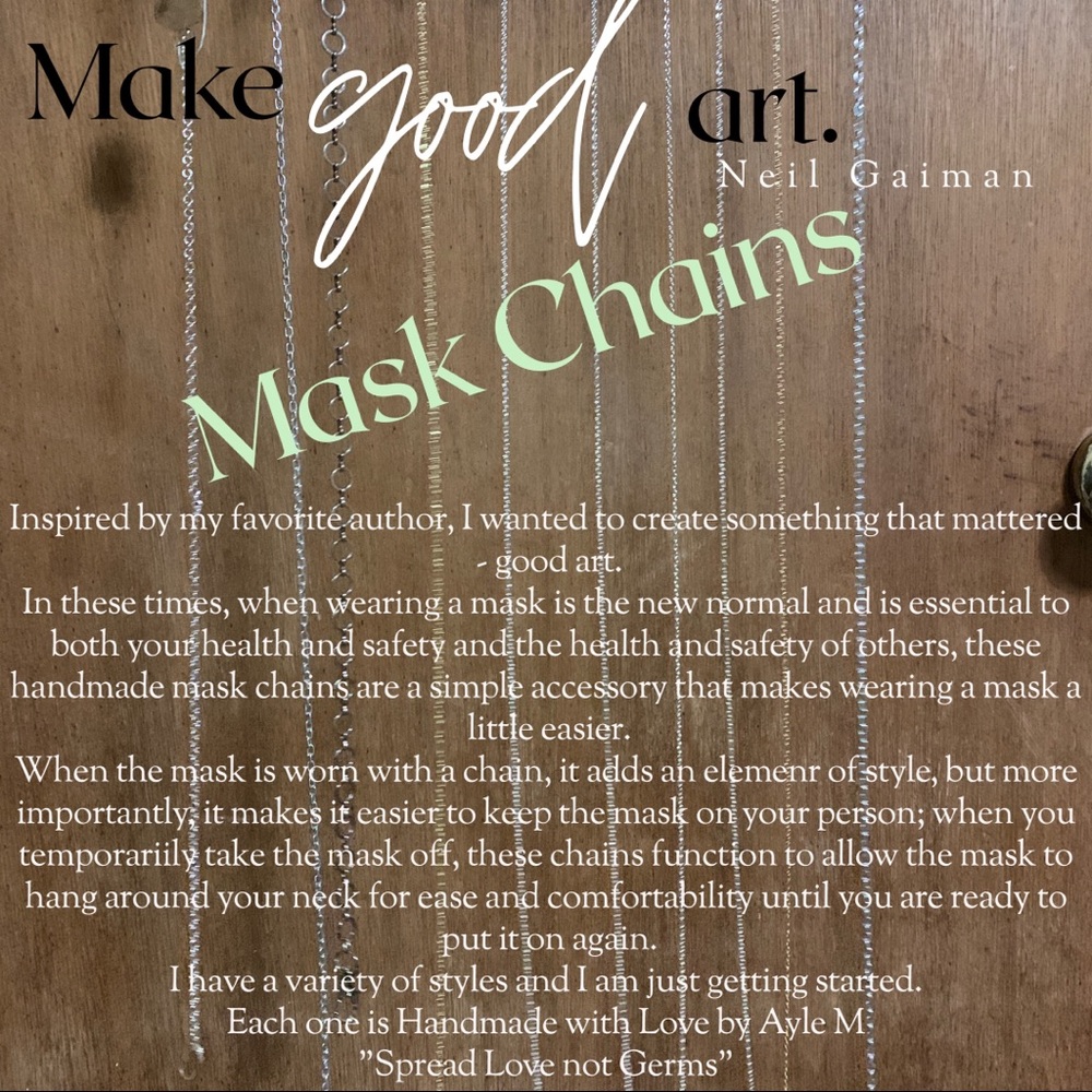 😷 (3/$25) Mask Chain - The "Silver Fish" - Picture 7 of 8